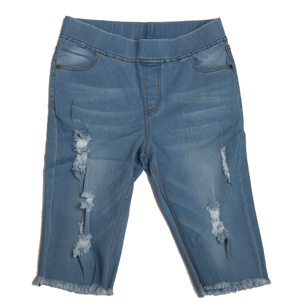 Denim Pull On Shorts